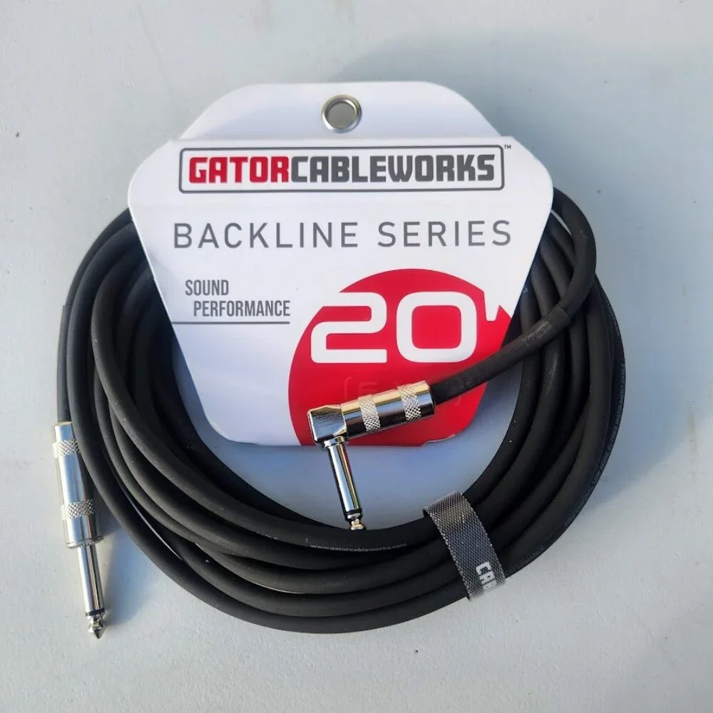 NEW 20' Electric Guitar Cable Cableworks Gator Cases Backline Series Standard 20